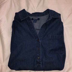 Blue jean inspired long sleeve